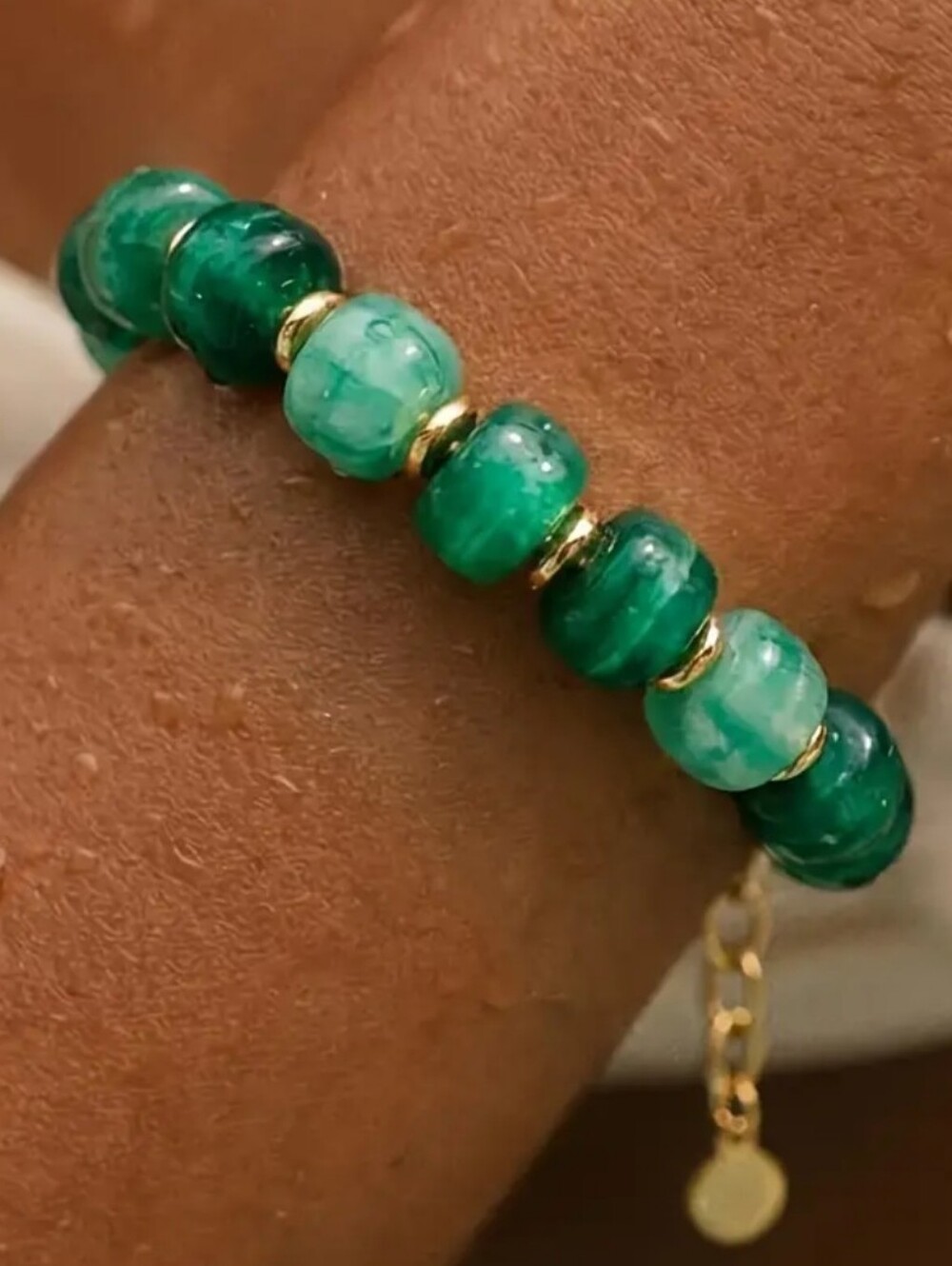 Green Bead Bracelet